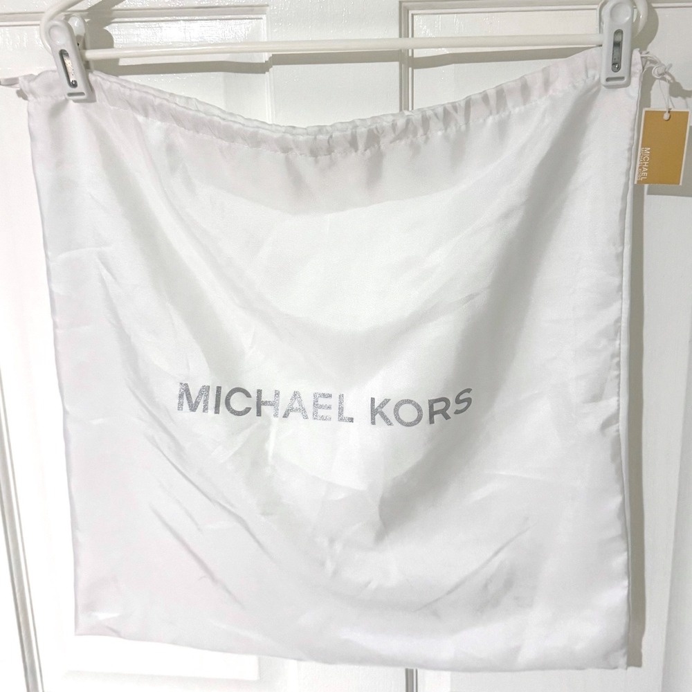 Michael Kors Large White Dust Bag Drawstring Handbag Cover 35H3PU0N7C NEW